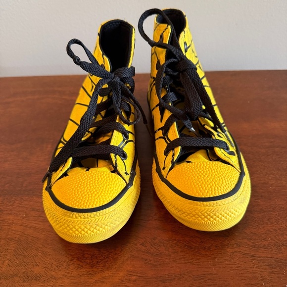 Converse Kids Chinatown Market Yellow Smiley High-Top Sneakers - Picture 5 of 7